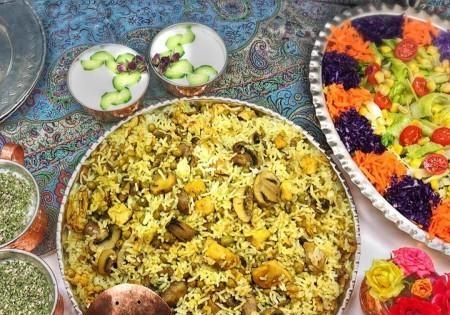 مواد لازم کرفس پلو زعفرانی برای ۴ نفر