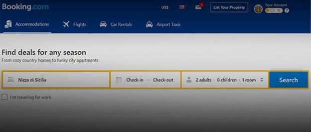 راهنمای تصویری رزرو هتل از سایت Booking :