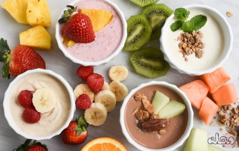 دسر ماست و میوه