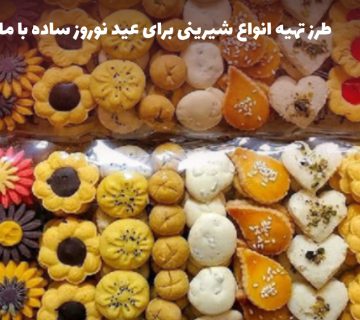 طرز تهیه انواع شیرینی برای عید نوروز ساده با ماندگاری بالا